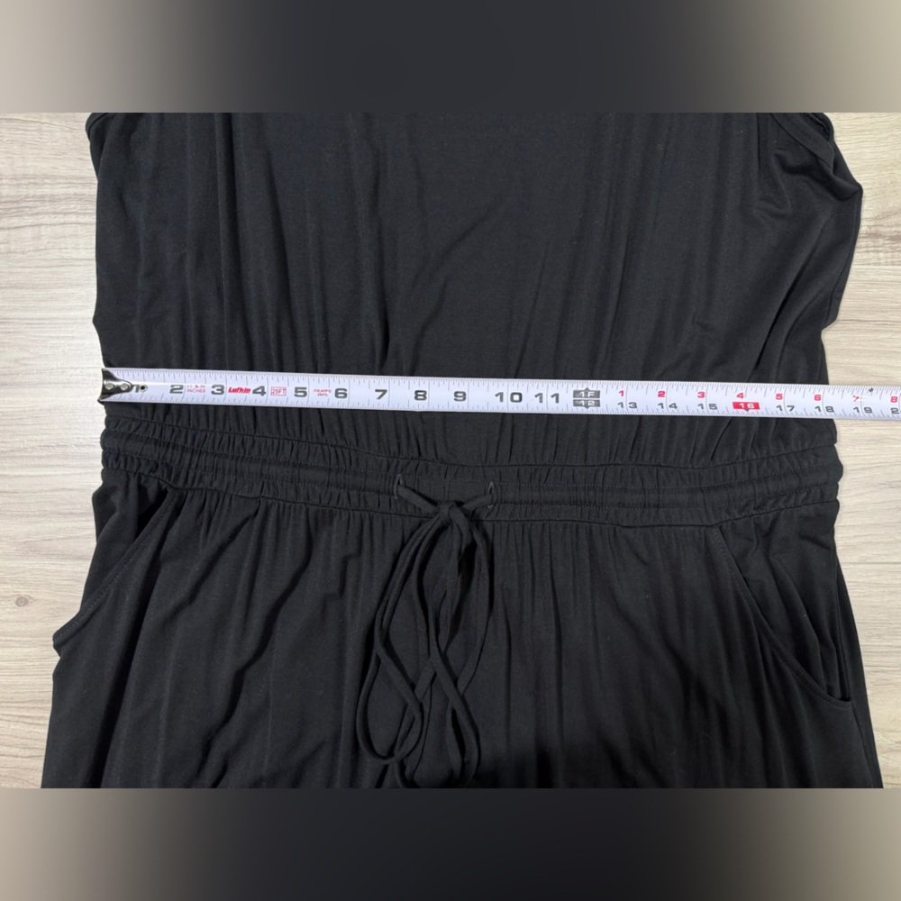 Express Black Sleeveless Drawstring Jumpsuit - Picture 7 of 12